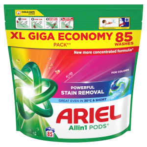 Ariel All-in-1 PODs Color Mazgāšanas Kapsulas, 85 Mazgāšanas Reizēm