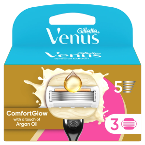 Gillette Venus ComfortGlow Argan Oil 3 Skuvekļa Kasetnes