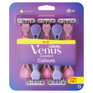 Gillette Venus Comfort Colours Vienreizlietojamie Skuvekļi, 12 gab
