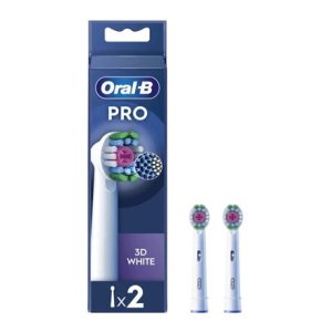 Elektriskās zobu birstes galviņa Oral-B EB18-2 3D White Pro, 2 gab.
