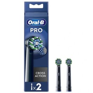 Elektriskās zobu birstes galviņa Oral-B EB50-2 Cross Action Pro Black, melna, 2 gab.