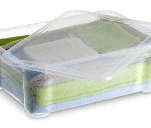 Uzglabāšanas kaste ar vāku, paredzēts uzglabāšanai Kis 8653000 0202, 31.5 l, caurspīdīga krās., 55.5 x 39 x 19 cm