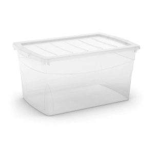 Uzglabāšanas kaste ar vāku, paredzēts uzglabāšanai Kis 8611000 0202, 50 l, caurspīdīga krās., 58.5 x 39 x 30 cm