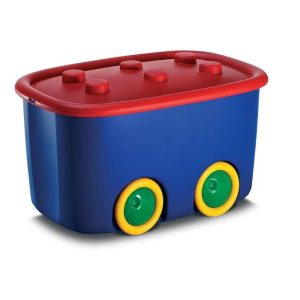Rotaļlietu kastes, paredzēts uzglabāšanai Kis 8630000 0008, 46 l, zila krās./sarkana krās., 58 x 38.5 x 31 cm