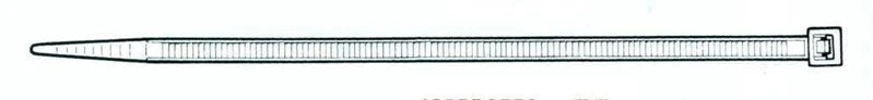 Stiprināšanas siksna Elematic, poliamīds, balta krās., 200 mm x 4.8 mm