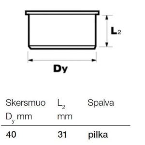 Korķis iekšējais D40 PP ,Wavin,