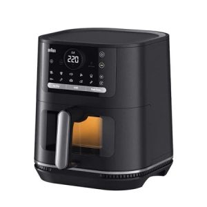 Aerogrils Braun HF5075 PFAS FREE, melna, 2000 W, 6 l