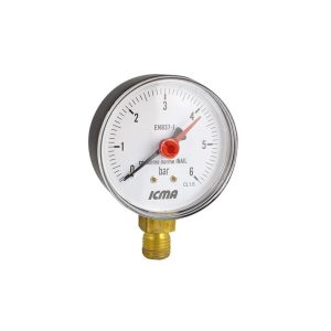 Manometrs ICMA 91257AB06, 63 mm, 1/4 collas – Ārējā vītne, 6 Bar