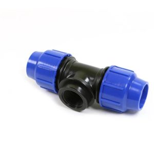 T-veida caurule Perla 0808502500CP, 3/4 collas – Iekšējā vītne, DIA25 mm, 90 °, 16 Bar