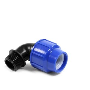 Ūdensvada līkums Perla 0813002500BP, 1/2 collas – Ārējā vītne, DIA25 mm, 90 °, 16 Bar
