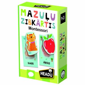 HEADU Montessori attīstošās kartītes bērniem, latviešu valodā