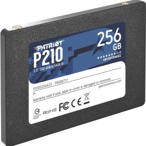SSD-PATRIOT-P210-256GB-Write speed 400 MBytes/sec-Read speed 500 MBytes/sec-2,5"-TBW 120 TB-P210S256G25
