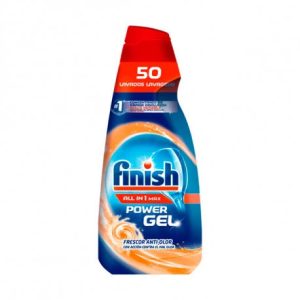 FINISH Allin1 Max Power Anti-odor mazgāšanas gēls trauku mašīnām ,50x, 1L