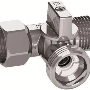 Ventilis Arco, t-veida, ūdensvadam, ūdens patēriņa regulēšanai, 1/2 collas – ārējā vītne, 1/2 collas – iekšējā vītne, 3/4 collas