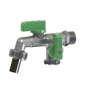 Ventilis Arco VITAQ, dubults, dārzam, 1/2 collas – ārējā vītne, 3/4 collas – ārējā vītne, 15 mm – caurules uzgalis