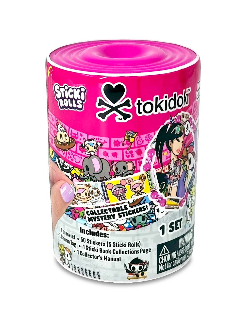 STICKI ROLLS Rokassprādze ar aksesuāriem un uzlīmēm TOKI DOKI, slēgtā iepakojumā
