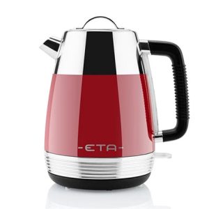 Elektriskā tējkanna ETA STORIO 918690030, 1.7 l, nerūsējošā tērauda krās./sarkana krās.