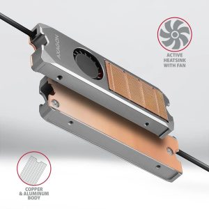 SSD ACC COOLER M.2 COPPER FAN/CLR-M2FAN AXAGON