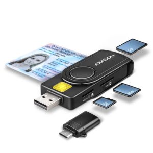 CARD READER USB-C+USB2.0 4SLOT/SMARTCARD CRE-SMP2A AXAGON