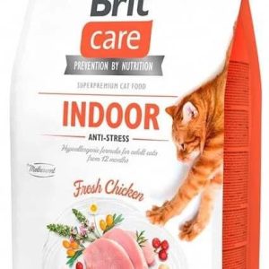 Sausā kaķu barība Brit Indoor Anti-stress, vistas gaļa, 2 kg