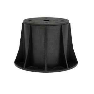 Regulējams pjedestāls ieklāšanas dēļiem Eco E3, 110 - 180 mm, polipropilēns ,pp,, 15.4 cm x 15.4 cm, melna krās.