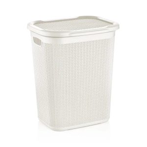 Veļas kaste Knitas M-079, 50 l, balta krās., 43 cm x 34 cm