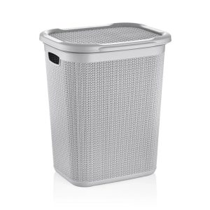 Veļas kaste Knitas M-079, 50 l, pelēka krās., 43 cm x 34 cm