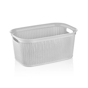 Veļas grozs Knitas M-080, 38 l, pelēka krās., 57 cm x 37 cm