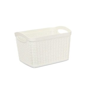 Uzglabāšanas kaste Ucsan Plastik 8691459014083, 6.6 l, balta krās., 26 x 17 x 20 cm