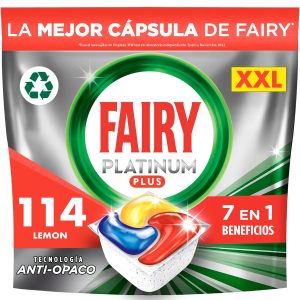Fairy Platinum Plus All In One Tabletes Trauku Mašīnai Lemon, 114 gab