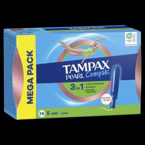 Tampax Compak Pearl Super Tamponi Ar Aplikatoru, 36 gab