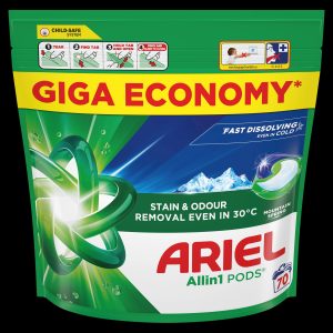 Kapsulas mazgāšanai Ariel All-in-1 PODS Mountain Spring, 70 gab.