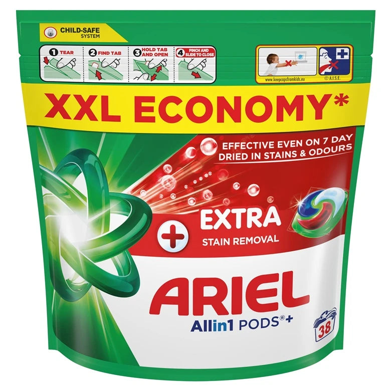 VEĻAS KAPSULAS ARIEL EXTRA CLEAN 38GAB
