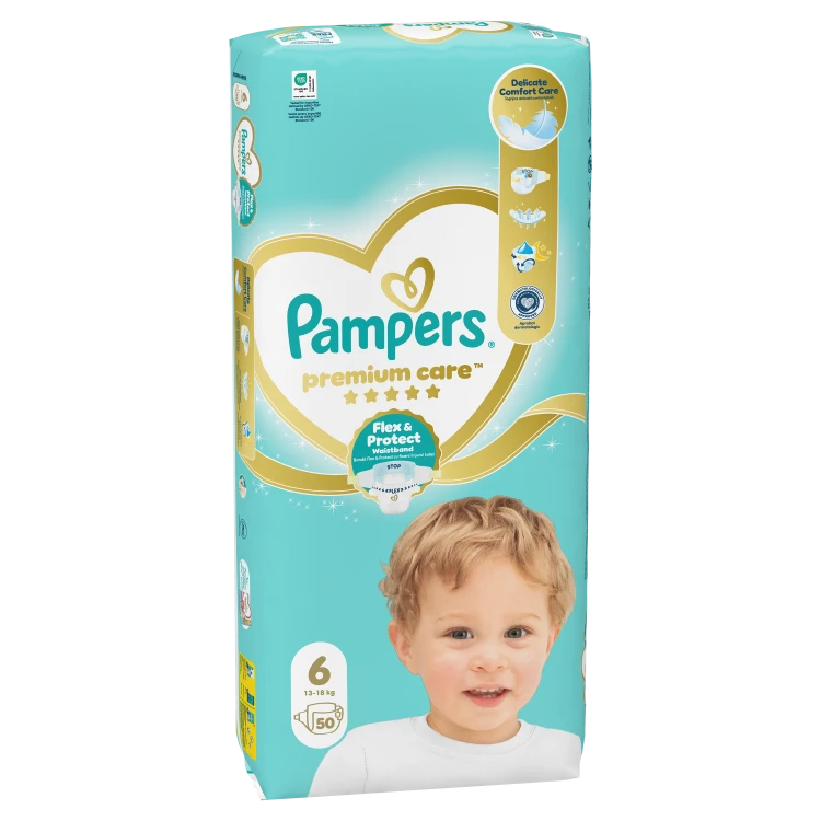 Pampers Premium Care Autiņbiksītes, 6 Izmērs, 50 gab