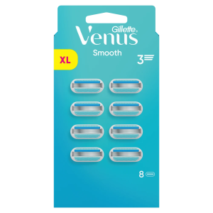 Gillette Venus Smooth Razor Skuvekļa Maināmas Asmeņu Kasetnes, 8 gab