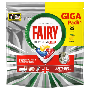 Fairy Platinum Plus All In One Tabletes Trauku Mašīnai Lemon, 88 gab