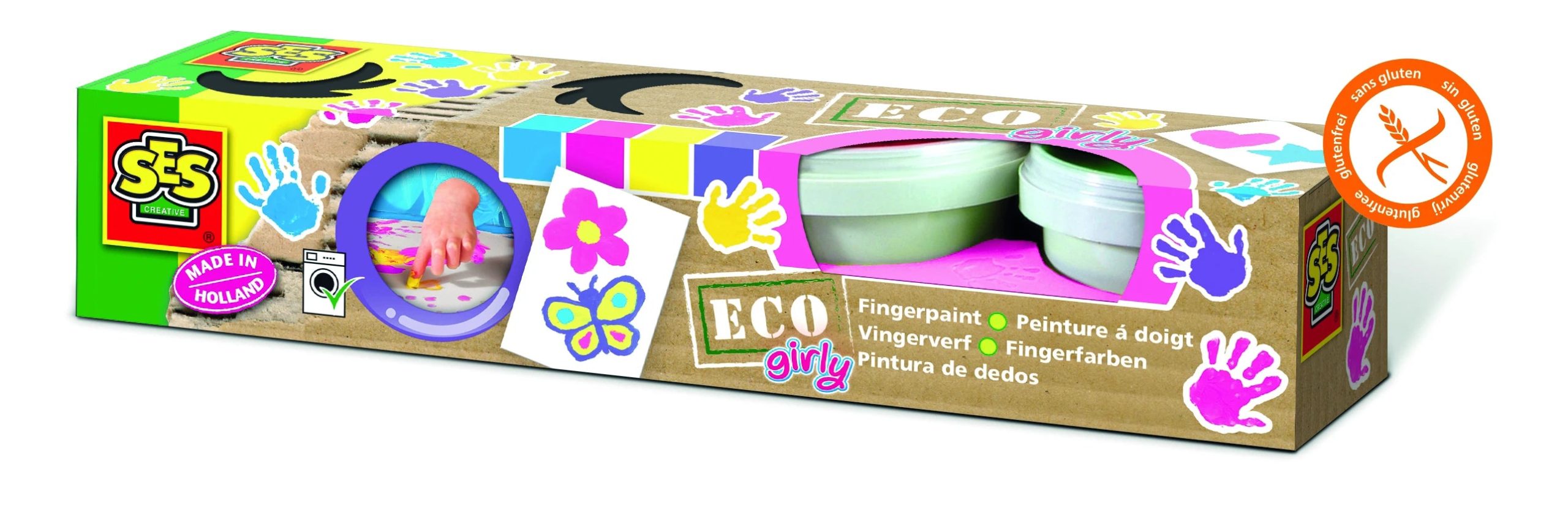 SES Eco Girly Pirkstu krāsa 4 krāsās