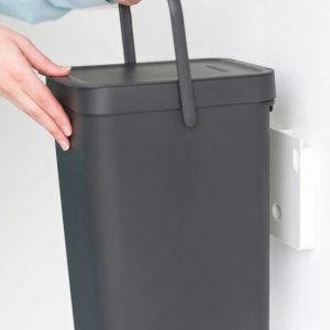 Atkritumu tvertne Brabantia Sort & Go 109720, pelēka krās., 6 l, 18.1 cm x 20 cm