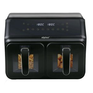 Aerogrils Alpina DUO, melna, 2200 W, 8 l