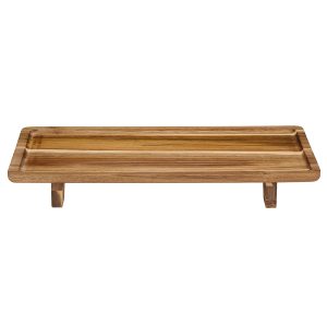 Servēšanas trauks koka uz kājiņām 42x22x5.4cm
