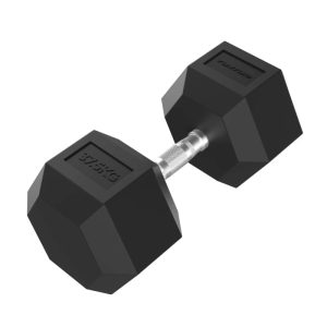 Hantele TUNTURI Platinum Hex gumijas hantele, 37,5 kg