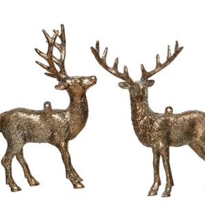 Eglītes rotājums Decoris Deer. bronzas. plastmasa/metāls