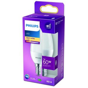 Spuldze Philips LED, B38, 2700 °K, E14, 7 W, 806 lm
