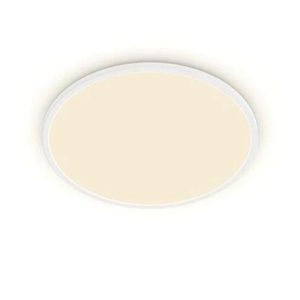 Lampa plafons Philips SuperSlim, 2700°K, LED, balta