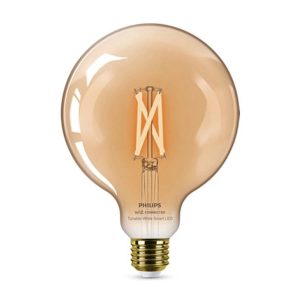 Viedā spuldze Philips Wiz LED, G125, 2000 - 2700 °K, E27, 7 W, 640 lm