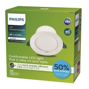 Lampa padziļinājums Philips Diamond Cut, 3000°K, LED, balta krās.