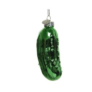 Eglītes rotājums Decoris Pickle. zaļa. stikls