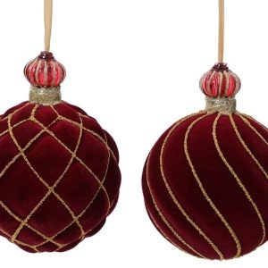Eglītes rotājums Velvet. 10 cm. stikls