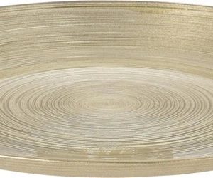 Servēšanas šķīvis 044200060, 21 cm, zelta, stikls