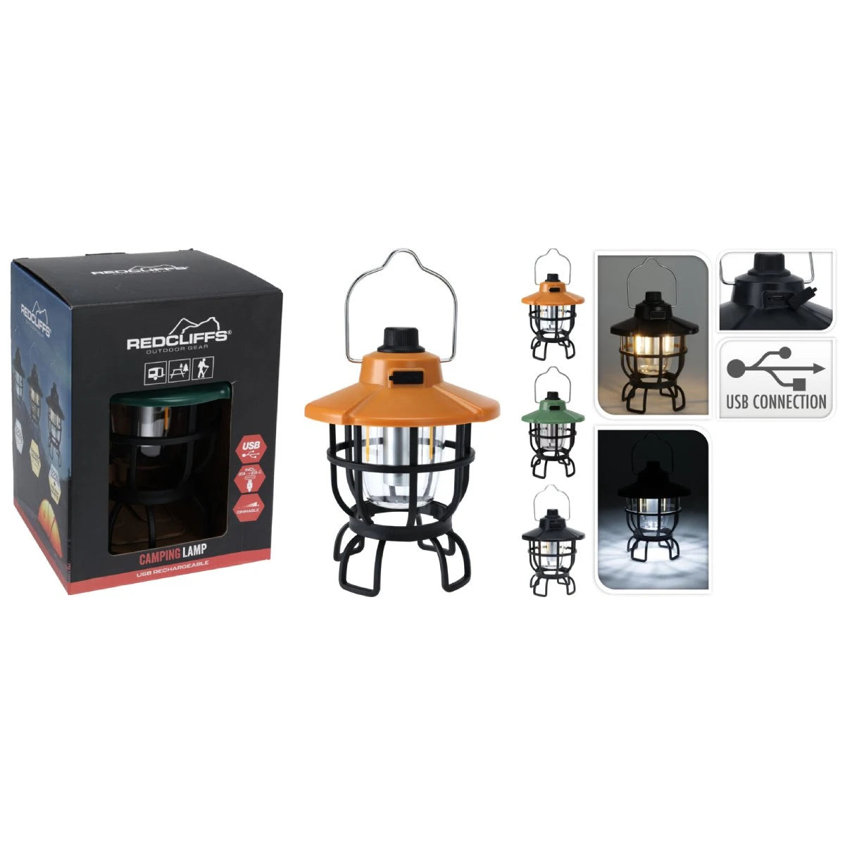 Kempinga lampa uzlādējama